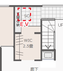 将来エレベーターの1階