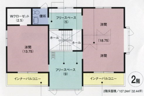 ミサワホームのモデルハウスの２階