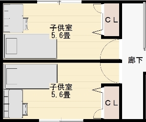 子供部屋の仕切り方（一般的方法）