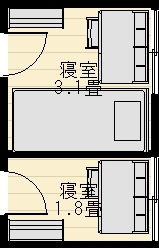 子供部屋の仕切りの例