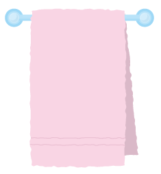 ピンクのバスタオル