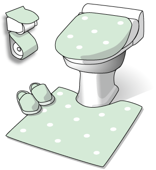 薄緑色のトイレ