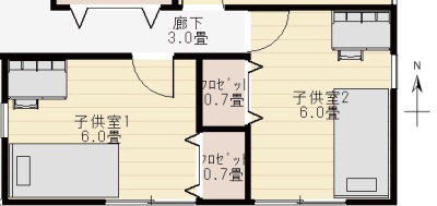 子供部屋の間取りの窓位置の変更