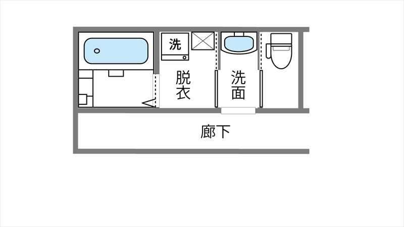 洗面室と脱衣室を分離