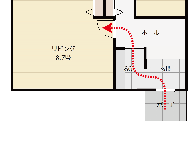 シューズクロークの修正案