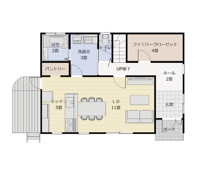 ファミリークローゼットの有る間取り