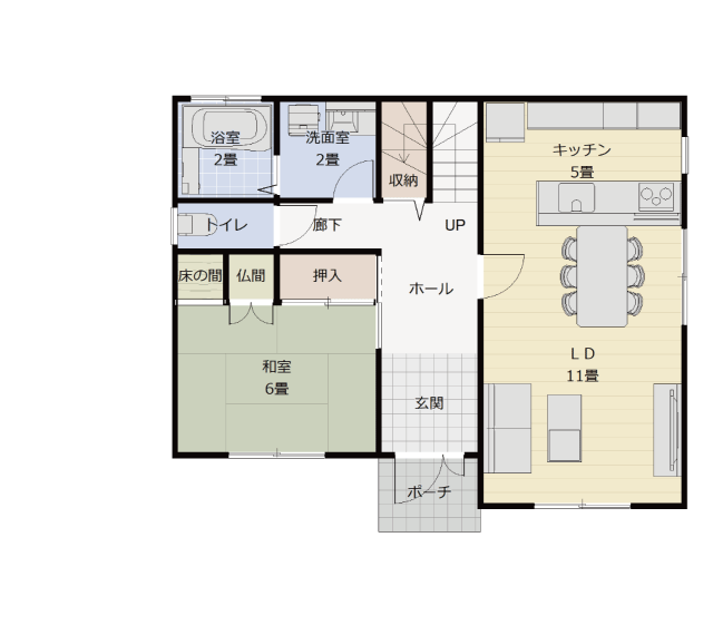 有りがちな1階の間取り