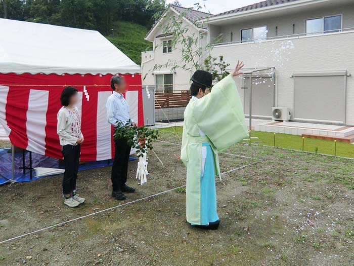 地鎮祭の様子