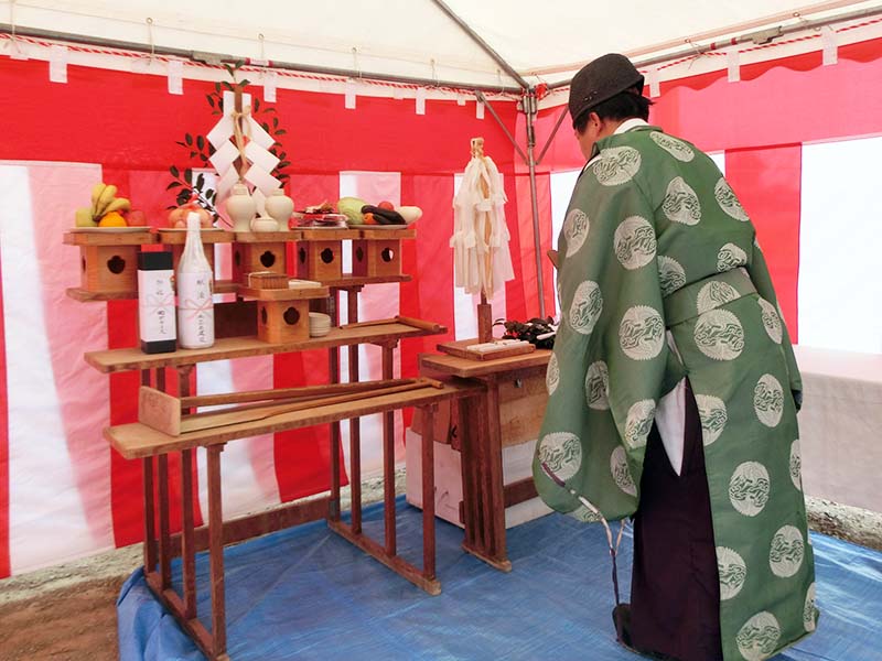 地鎮祭の様子