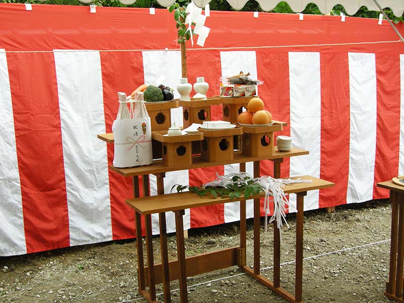 地鎮祭の祭壇