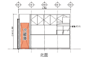 北面の展開図