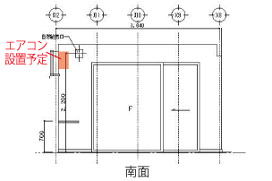 北面の展開図